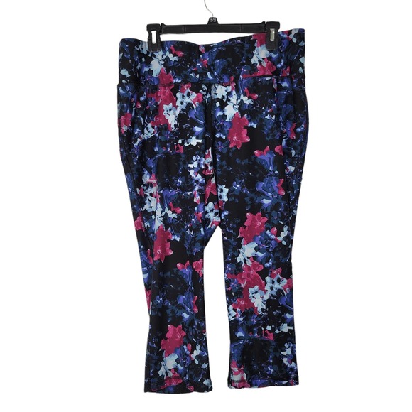 Livi Pants - Livi Lane Bryant Plus Size Multicolor Floral High Rise Activewear Legging Capris